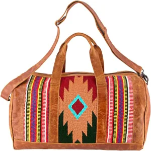 American Darling Duffel Saddle Blanket Genuine Leather Western Women Bag | Handbag | Leather Duffle Bag | Weekend Bag
