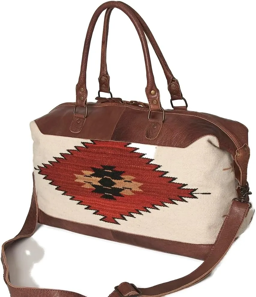 American Darling Duffel Saddle Blanket Genuine Leather Women Bag Western Handbag Purse