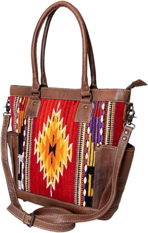 American Darling Tote Saddle Blanket Genuine Leather Women Bag Western Handbag Purse