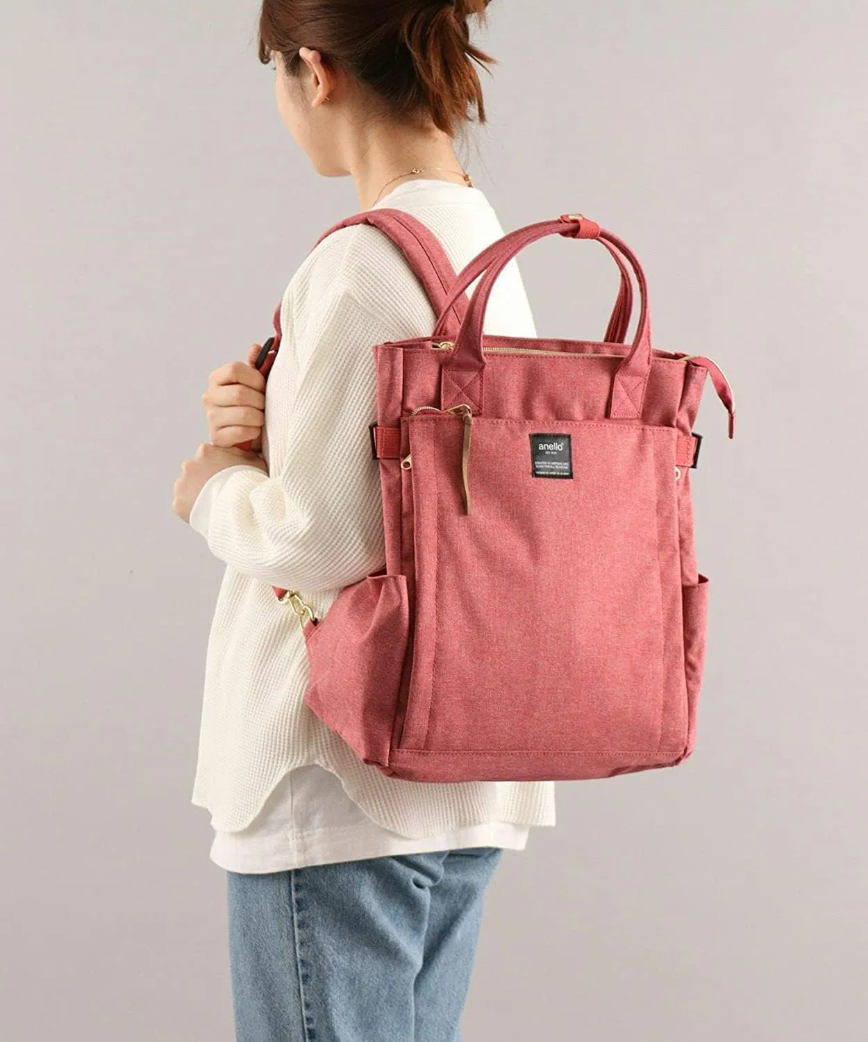 Anero POST ATC1225Z 2-Way Backpack, A4, Multiple Storage, Navy