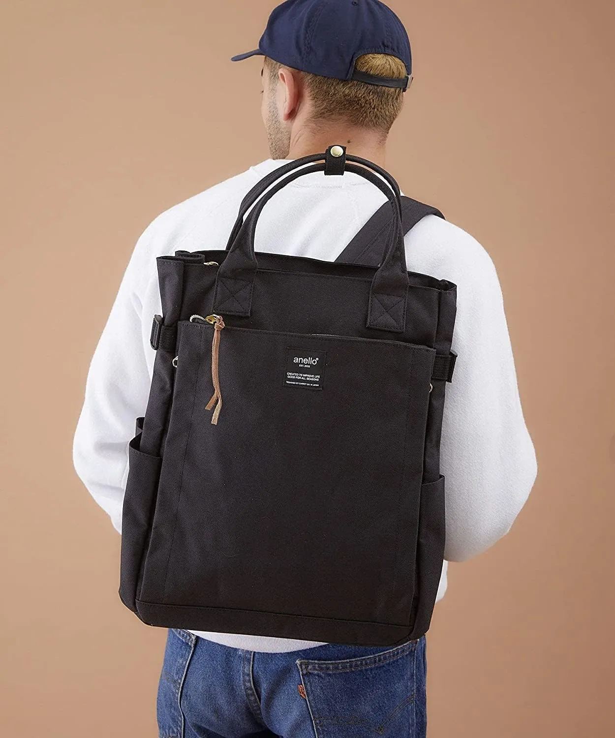 Anero POST ATC1225Z 2-Way Backpack, A4, Multiple Storage, Navy