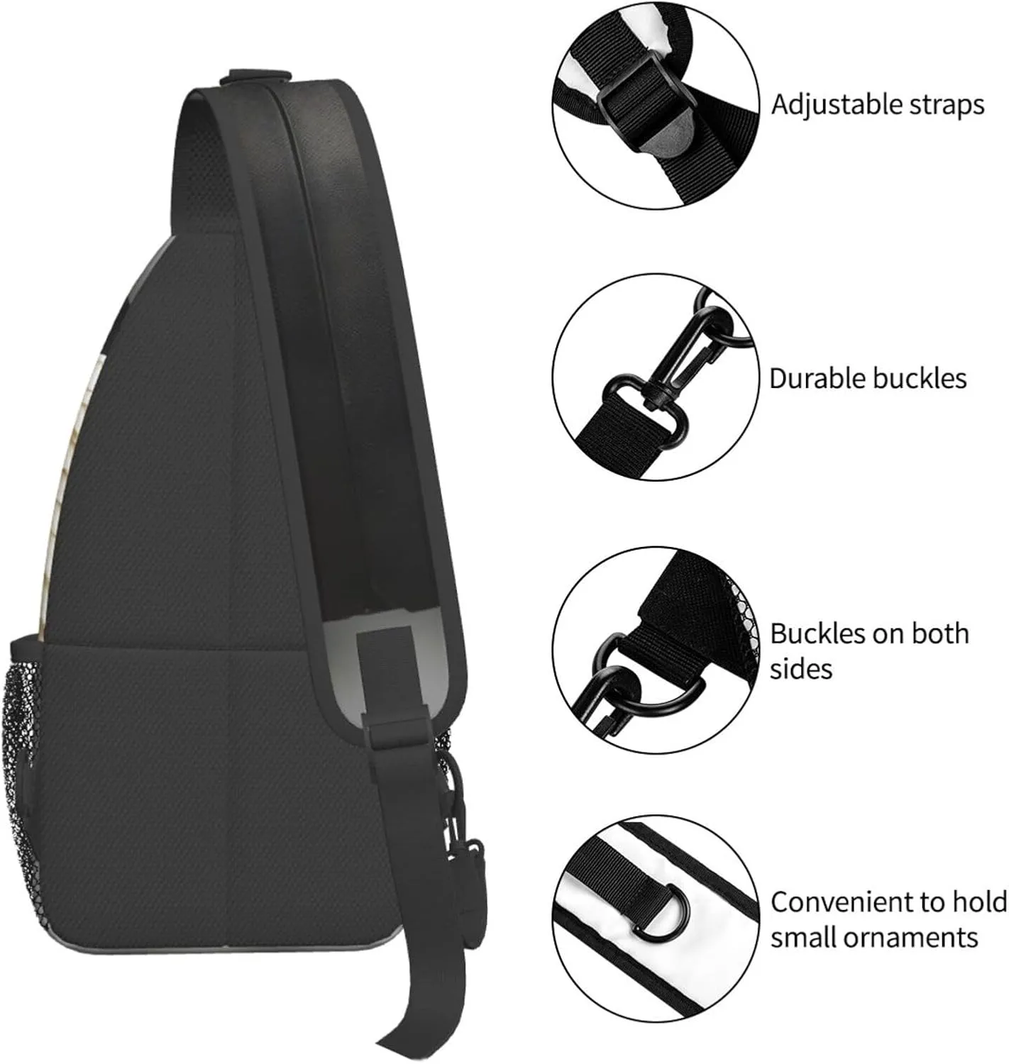 Angel Feathers Unisex Casual Diagonal Chest Bag,Multipurpose Crossbody Shoulder Bag Travel Hiking Daypack