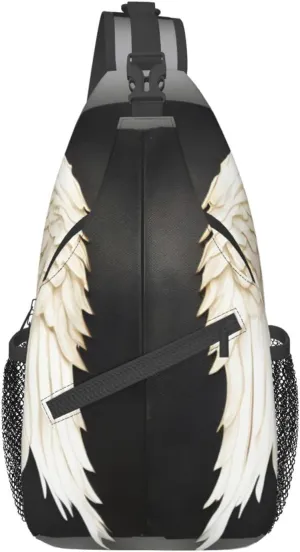 Angel Feathers Unisex Casual Diagonal Chest Bag,Multipurpose Crossbody Shoulder Bag Travel Hiking Daypack