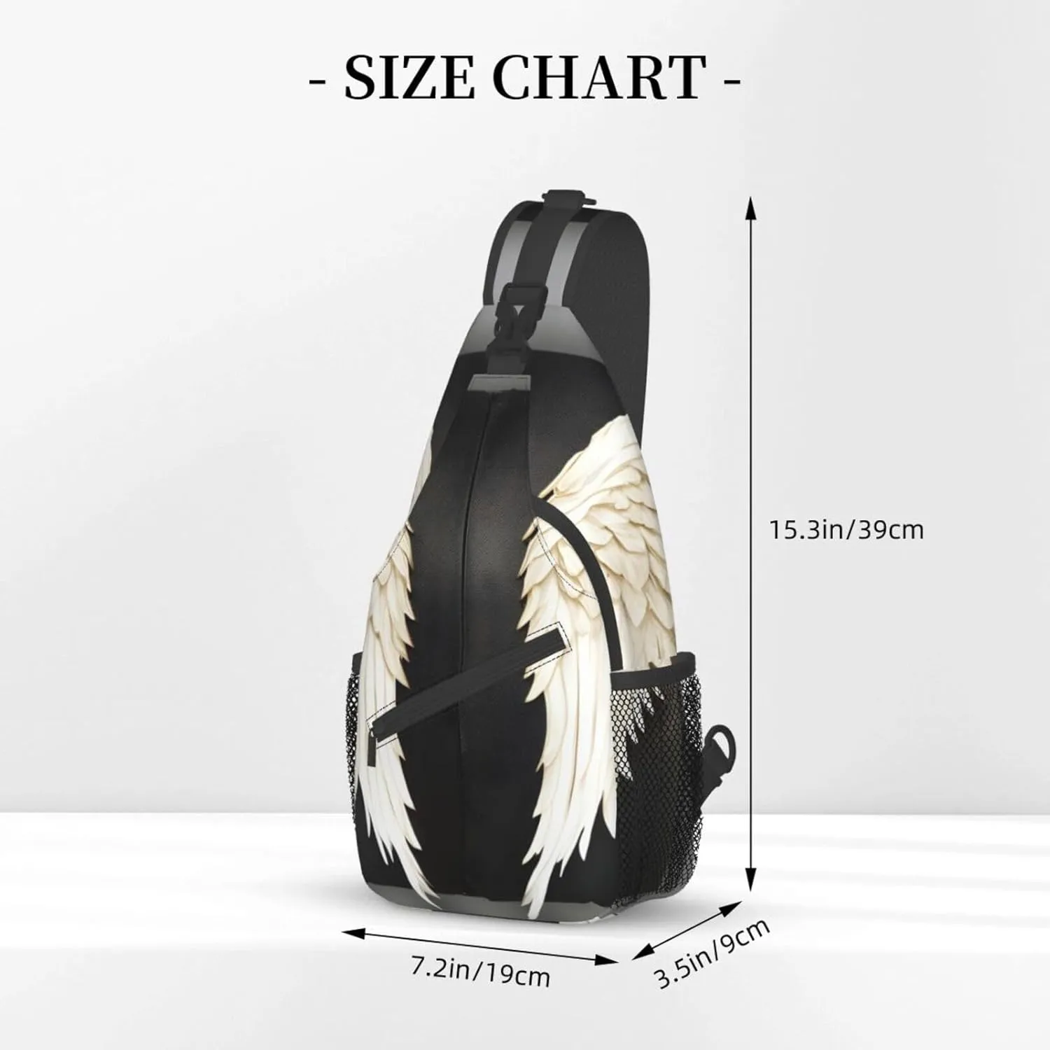 Angel Feathers Unisex Casual Diagonal Chest Bag,Multipurpose Crossbody Shoulder Bag Travel Hiking Daypack
