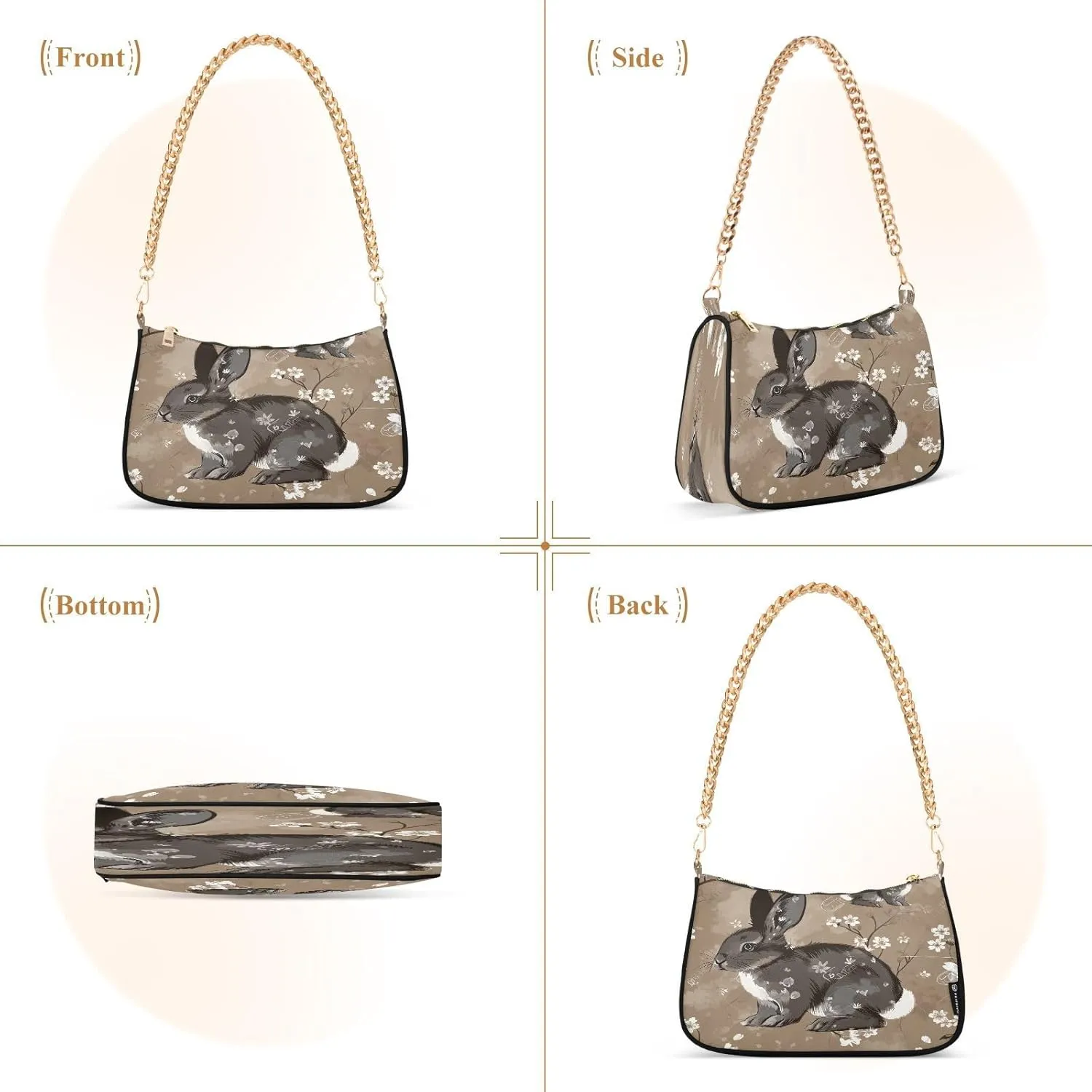Angry Cat with Canary on Head Hand Bags for Women, Crossbody Bags