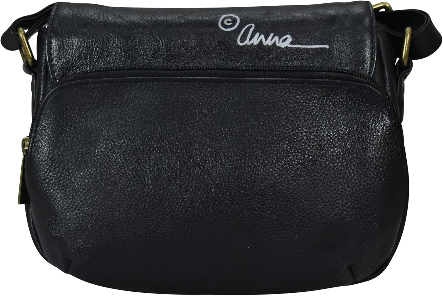 Anna by Anuschka Women's Hand-Painted Leather Crossbody Saddle Bag