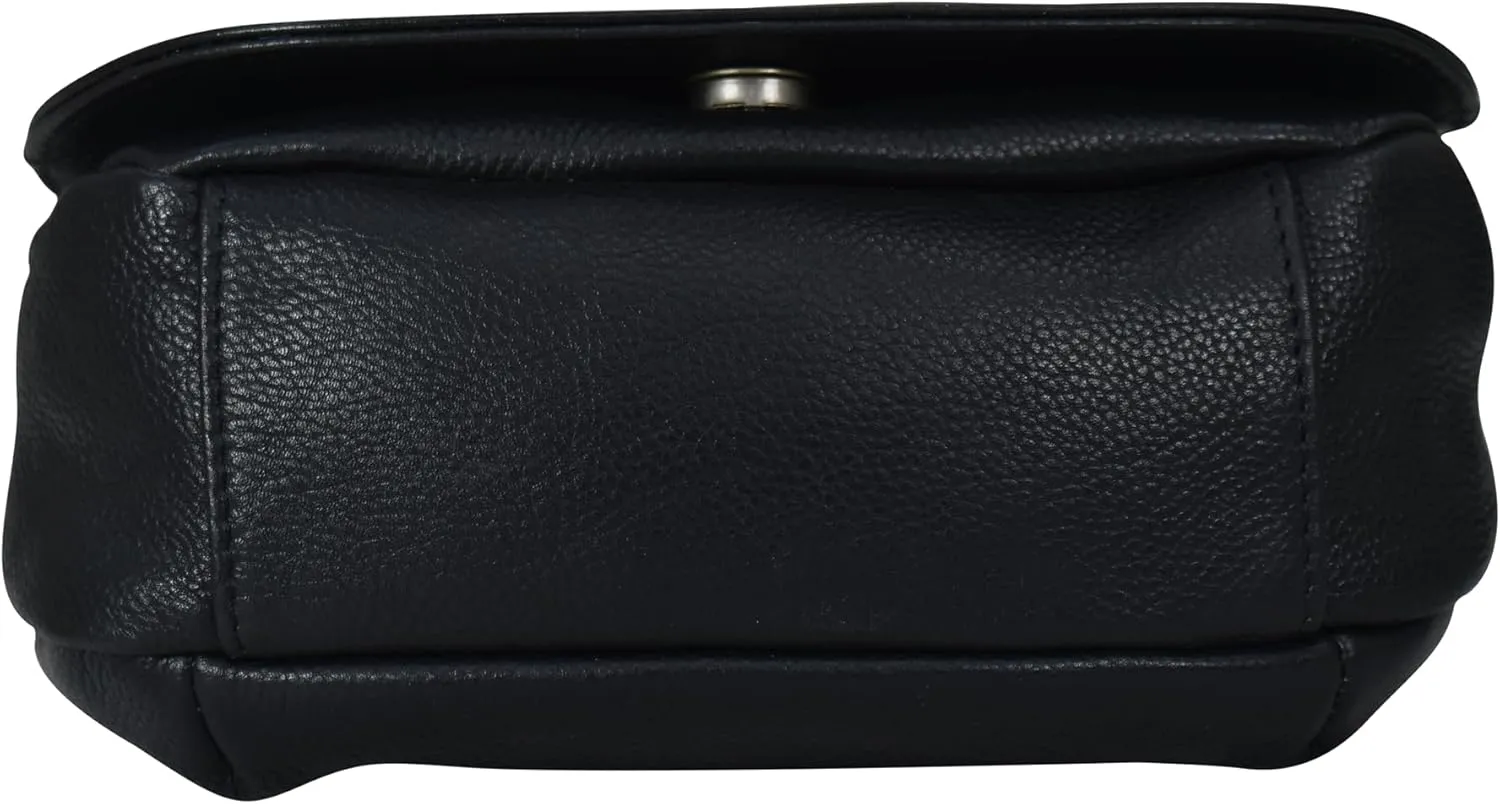 Anna by Anuschka Women's Hand-Painted Leather Crossbody Saddle Bag
