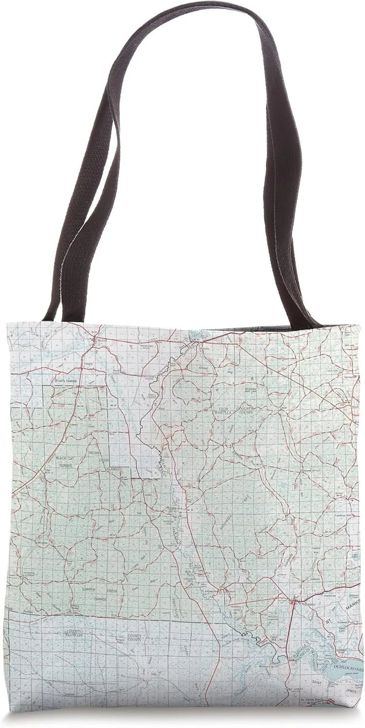 Apalachicola National Forest Map Tote Bag