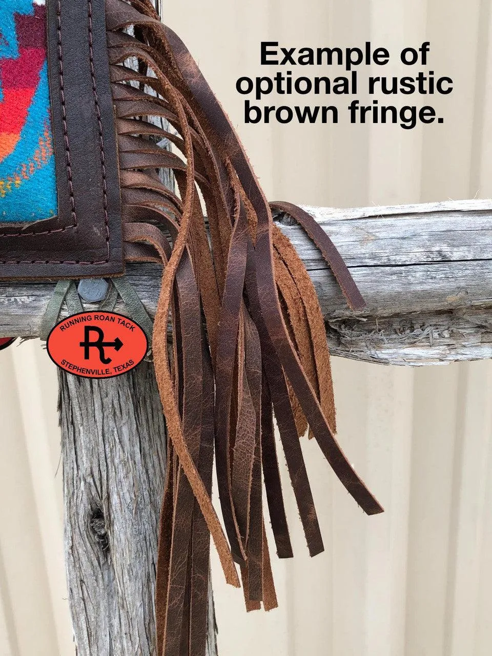 Aquamarine Boot Top Mini Saddle Bag with Your Choice of Buckle and Fringe for Phone, Keys, Roping Powder, etc