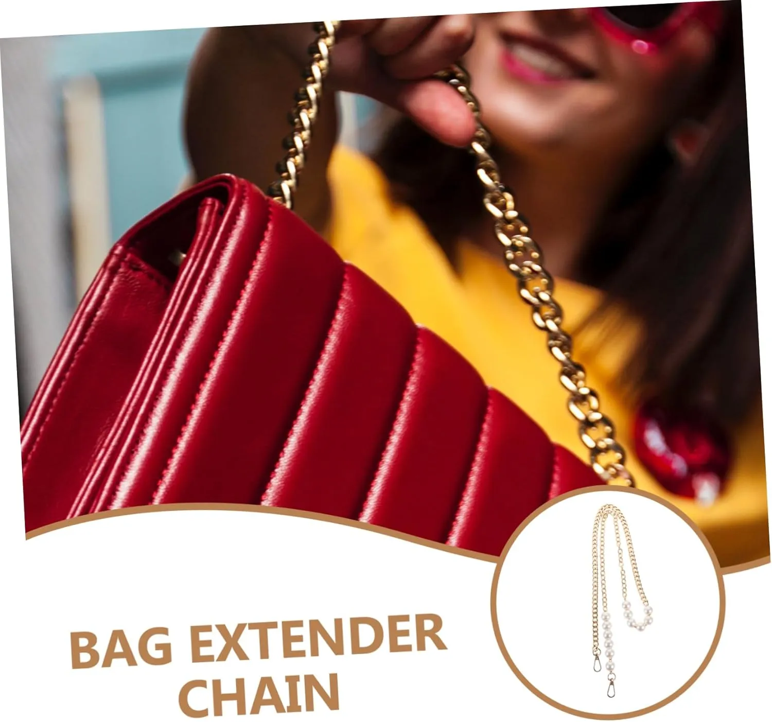 ARTIBETTER Bag Extender Chain Metal Chain Bag Purse Strap Extender Lengthen for Shoulder or Crossbody