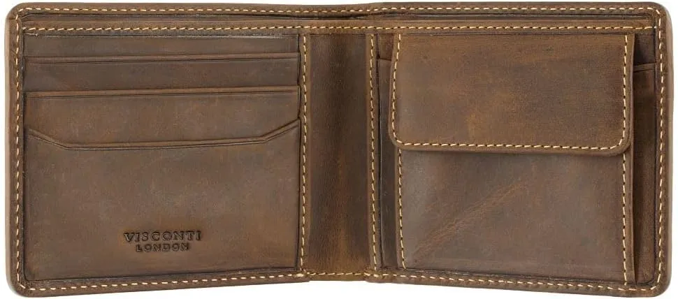 Arturo Collection Bronte Leather Wallet RFID, Tap n Go, ART52, Saddle Tan