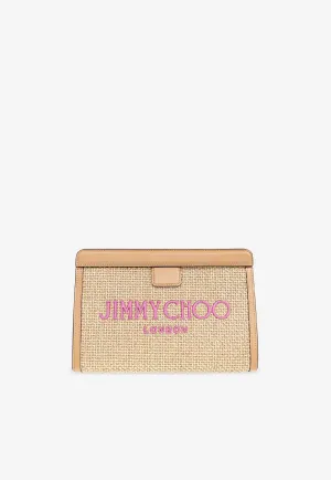 Avenue Metallic Raffia Clutch Bag