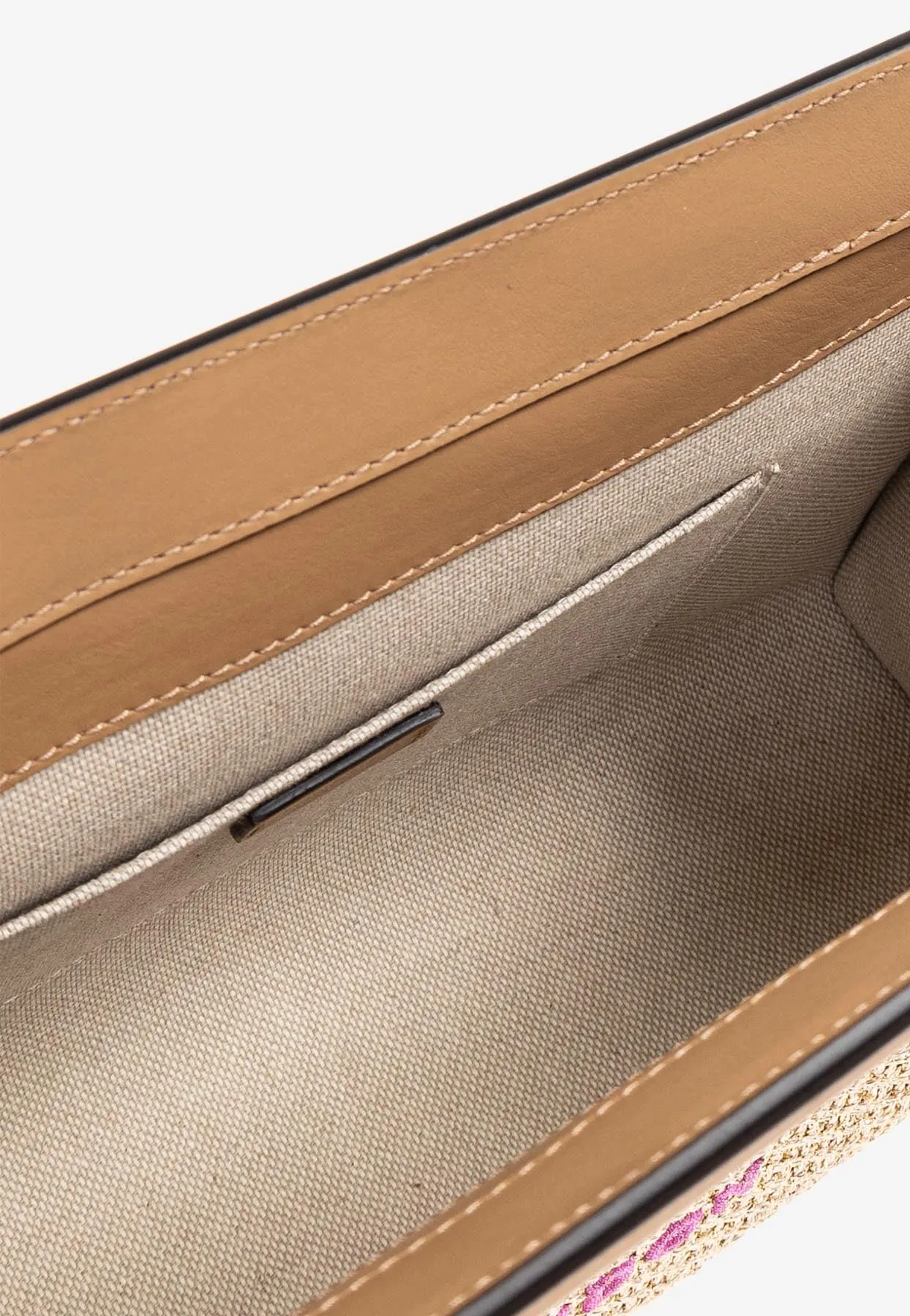 Avenue Metallic Raffia Clutch Bag