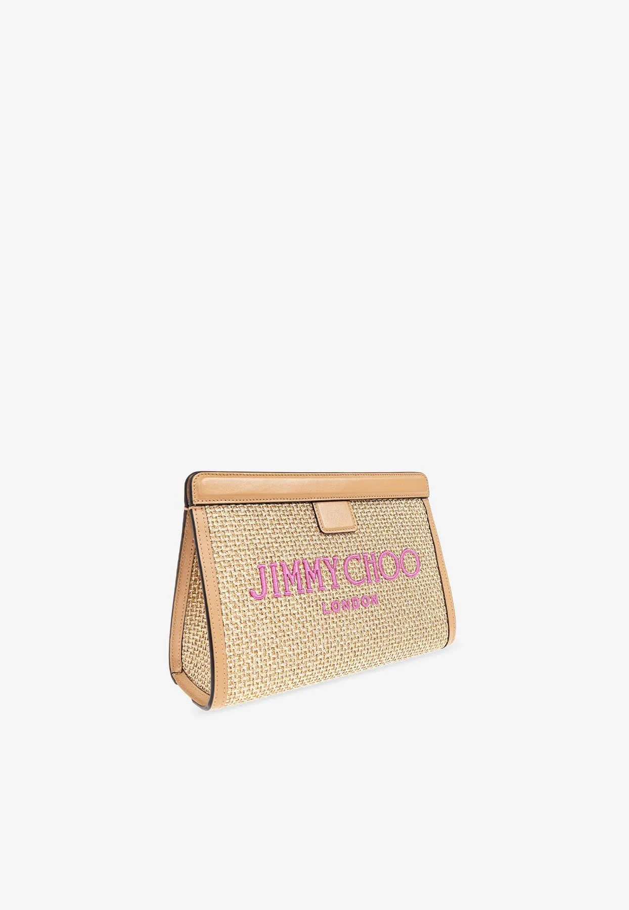 Avenue Metallic Raffia Clutch Bag