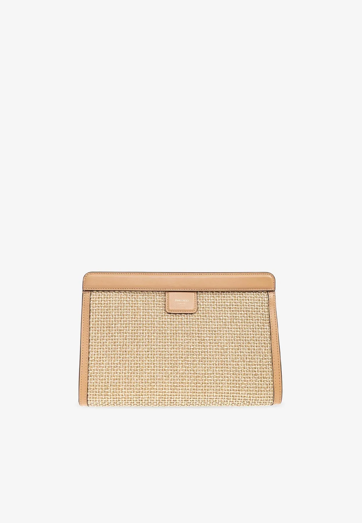 Avenue Metallic Raffia Clutch Bag
