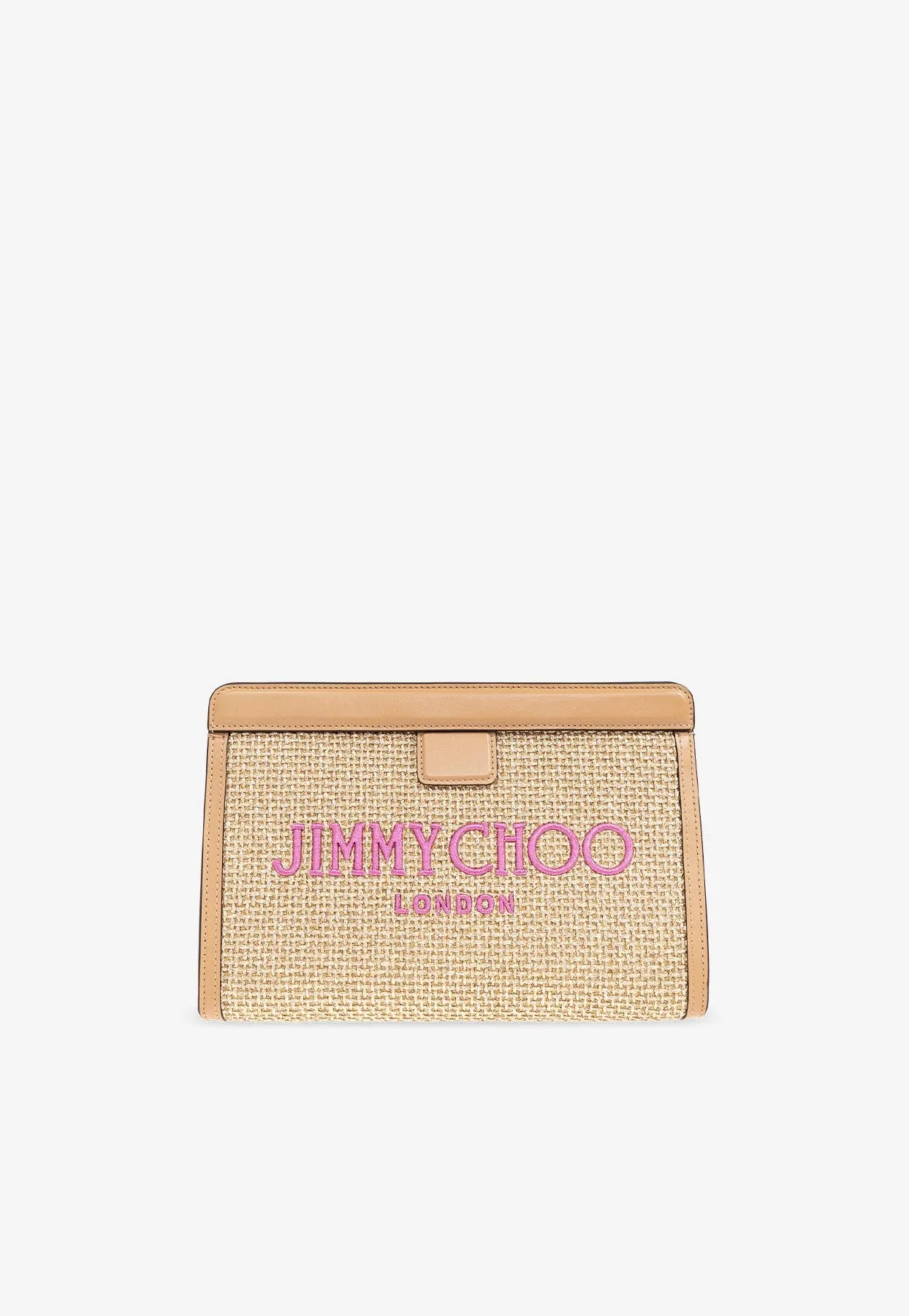 Avenue Metallic Raffia Clutch Bag