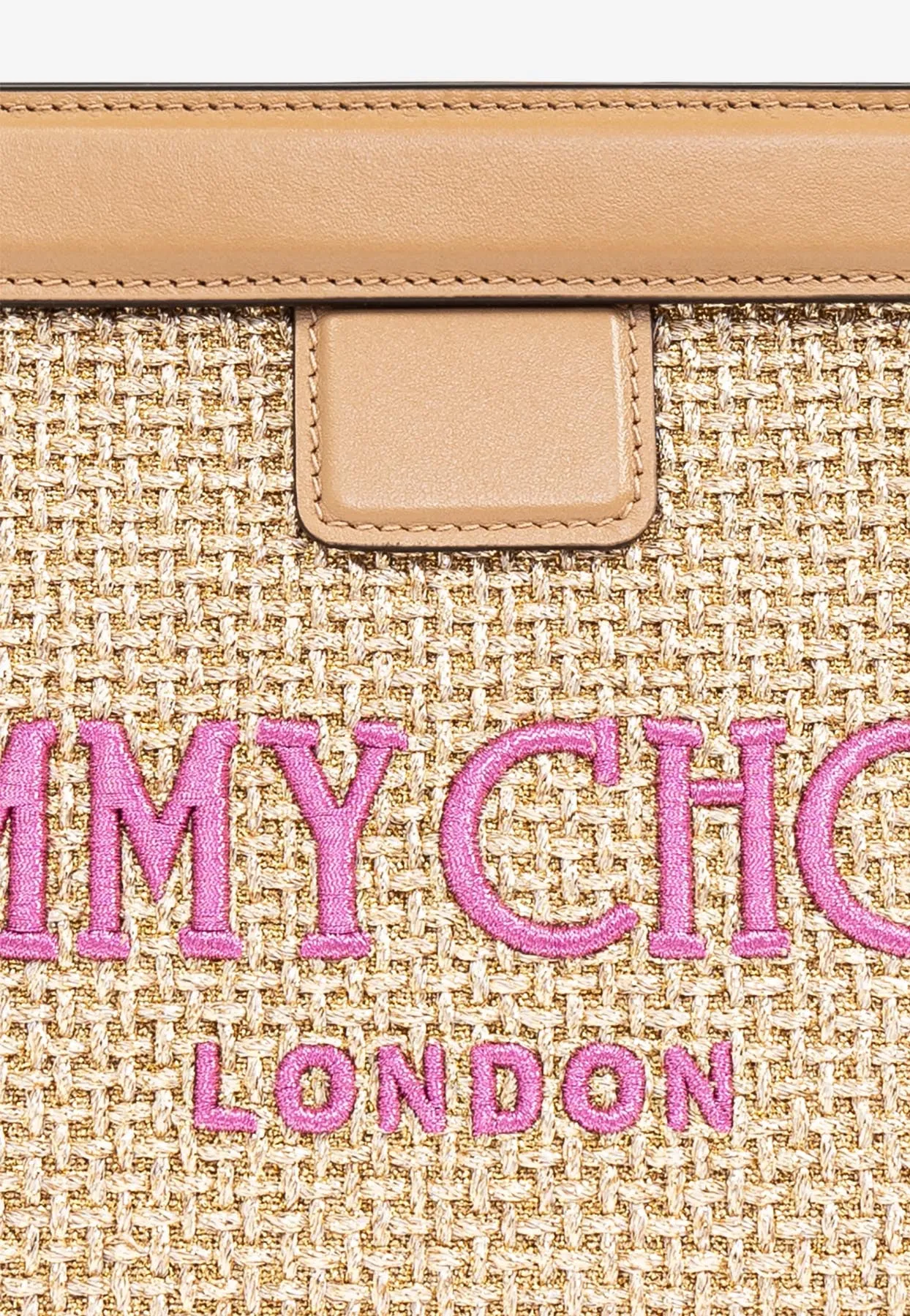 Avenue Metallic Raffia Clutch Bag