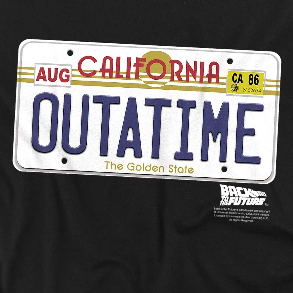 Back to The Future Outatime Plate Unisex Adult T Shirt