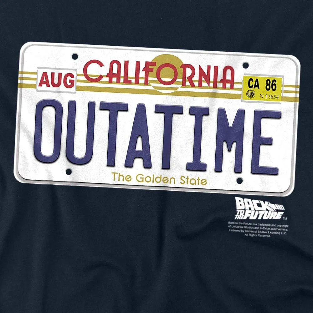 Back to The Future Outatime Plate Unisex Adult T Shirt