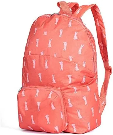 Backpack for women Waterproof Admission Package, Shoulder Bag Multi-function Folding Travel Backpacks, Bags (Red)