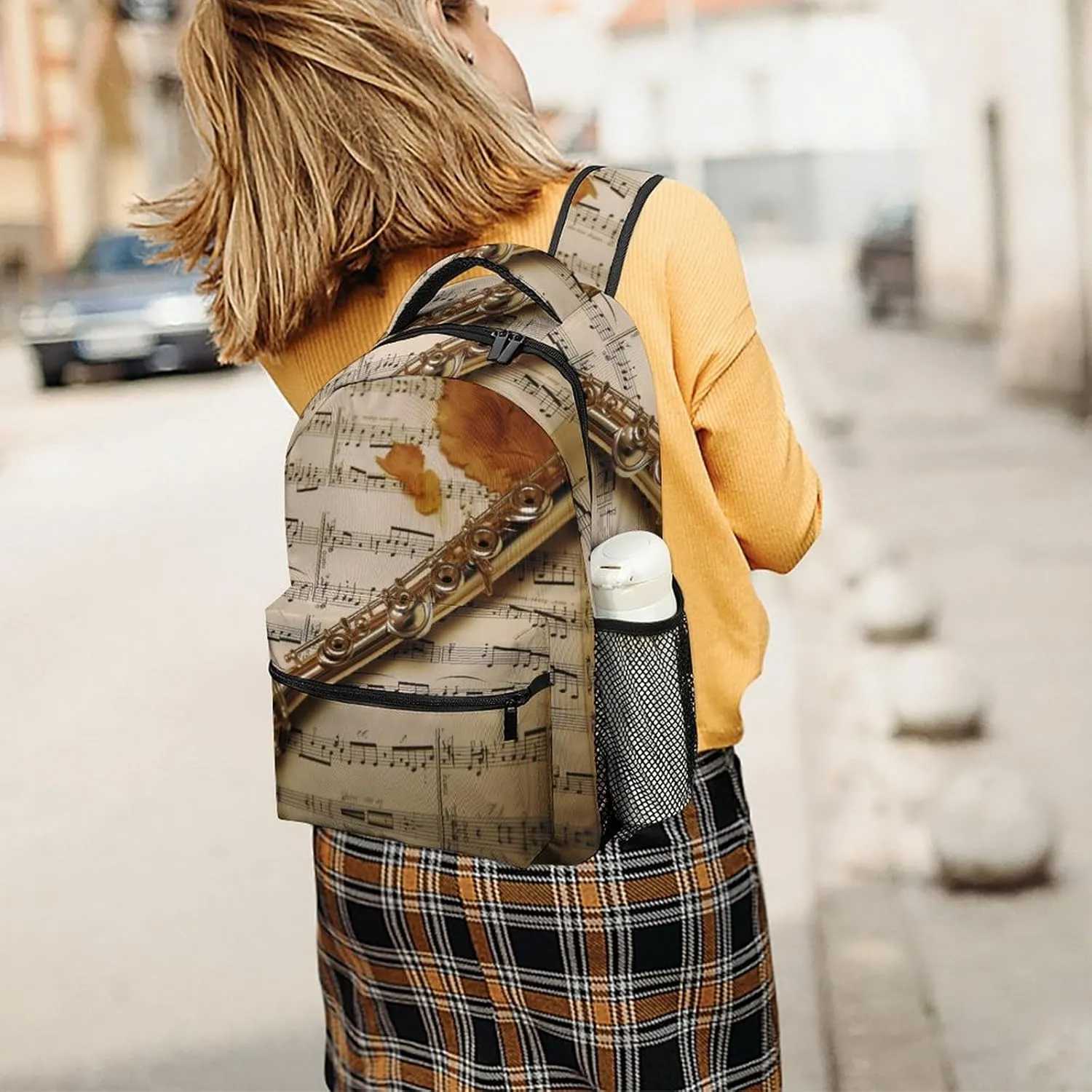 Backpacks Flute Music Travel Bag Laptop Backpack Casual Daypack for Weekender Business Hiking