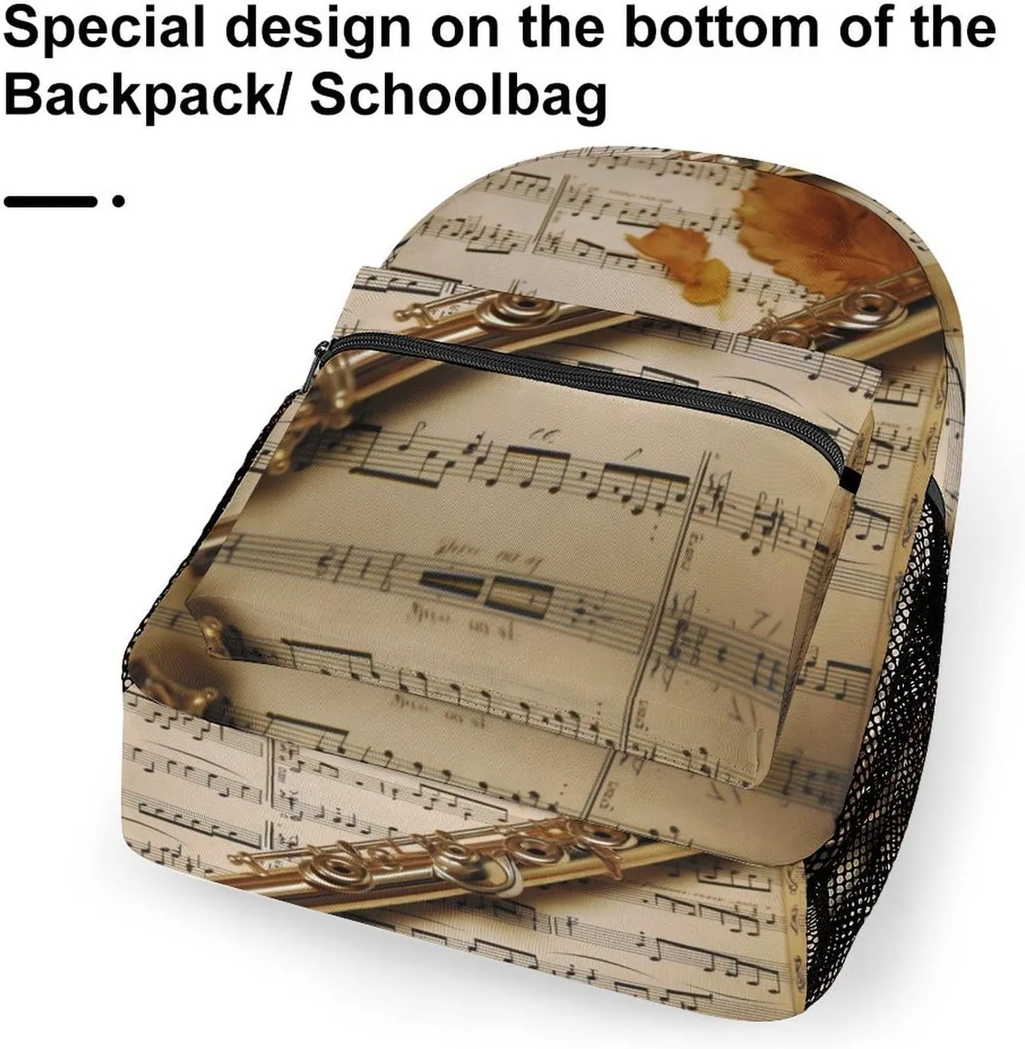 Backpacks Flute Music Travel Bag Laptop Backpack Casual Daypack for Weekender Business Hiking