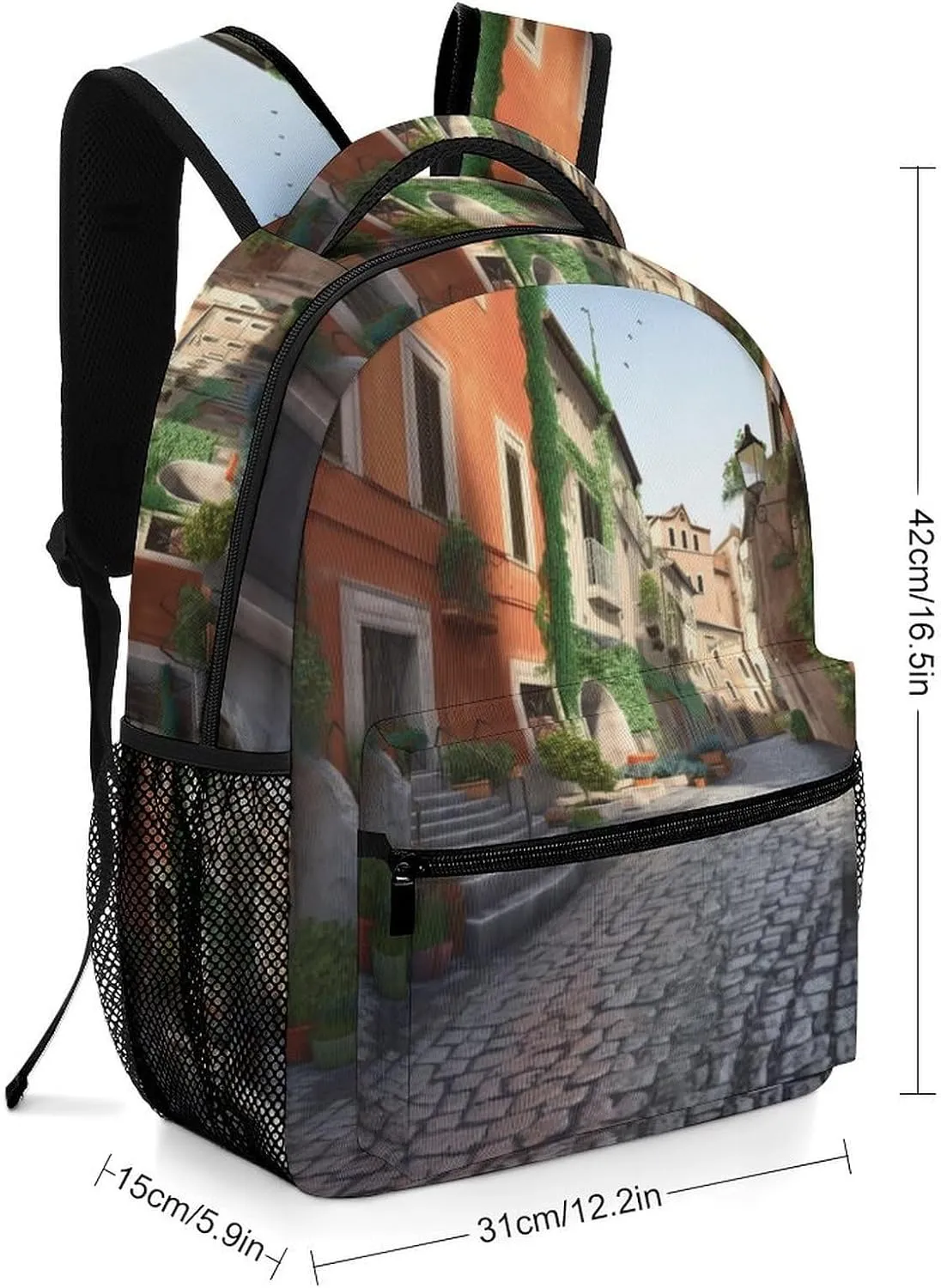 Backpacks Street of Italy Travel Bag Laptop Backpack Casual Daypack for Weekender Business Hiking