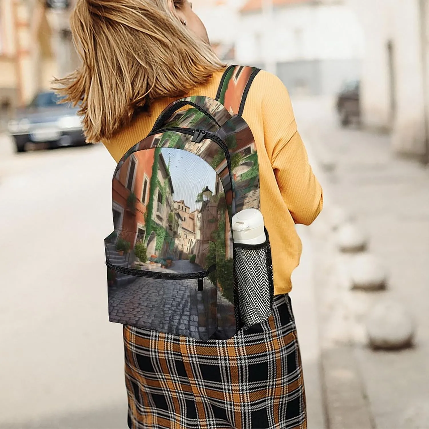 Backpacks Street of Italy Travel Bag Laptop Backpack Casual Daypack for Weekender Business Hiking