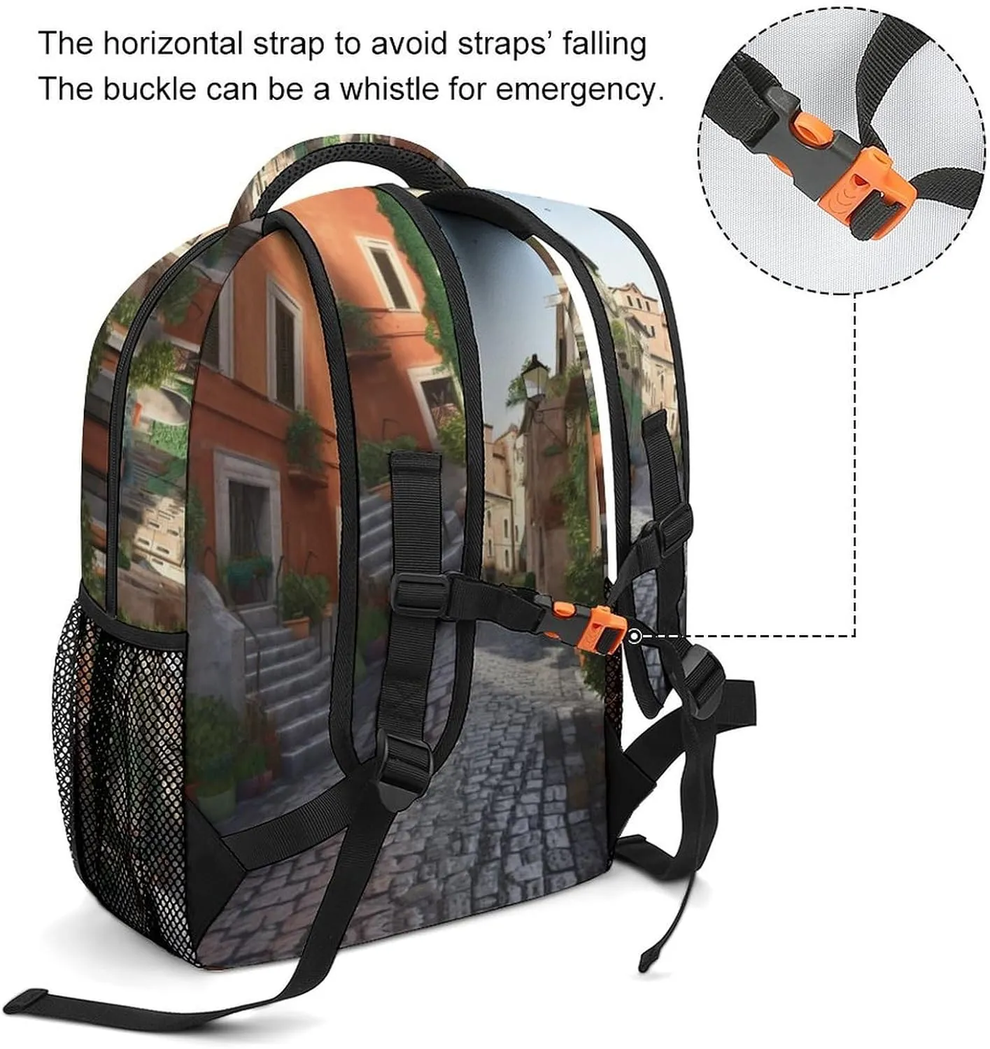Backpacks Street of Italy Travel Bag Laptop Backpack Casual Daypack for Weekender Business Hiking