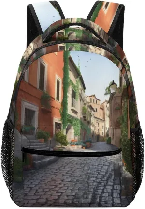 Backpacks Street of Italy Travel Bag Laptop Backpack Casual Daypack for Weekender Business Hiking