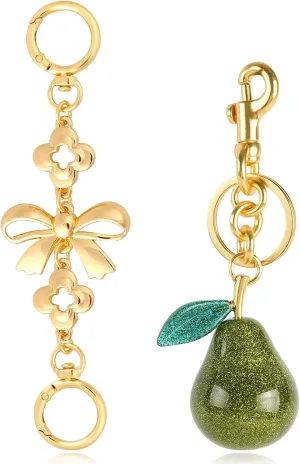 Bag Extender Chain Pear Keychain Bag Charm Keychain Accessories Purse Bag Charms Extender Chain Gifts for Women Mothers Day Gifts Christmas Valentine Handbags