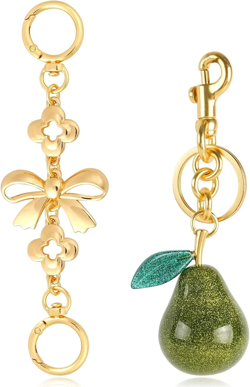 Bag Extender Chain Pear Keychain Bag Charm Keychain Accessories Purse Bag Charms Extender Chain Gifts for Women Mothers Day Gifts Christmas Valentine Handbags