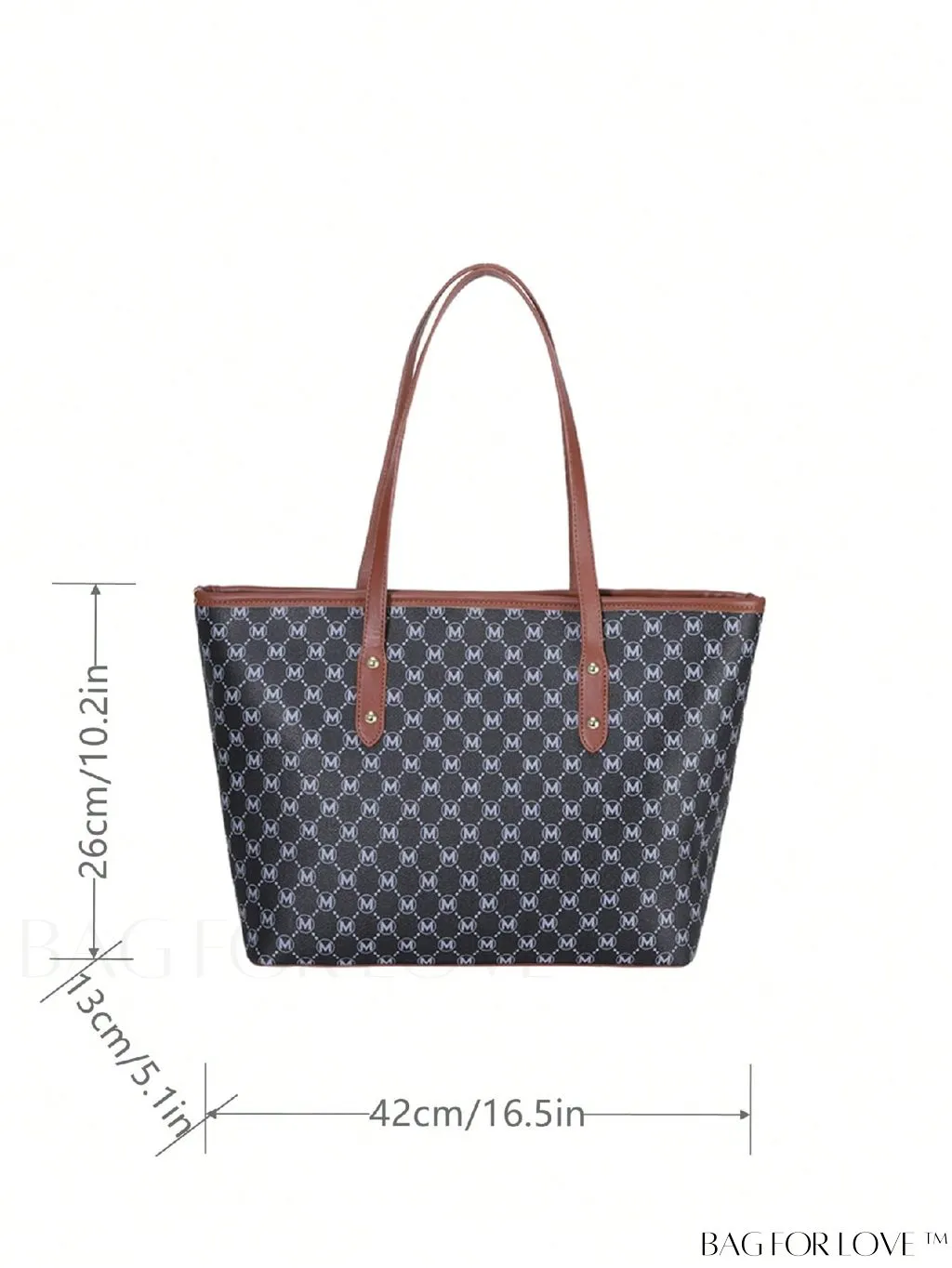 BagForLove - Large Capacity Elegant Geometric Pattern Shoulder Tote Bag with Stylish Design