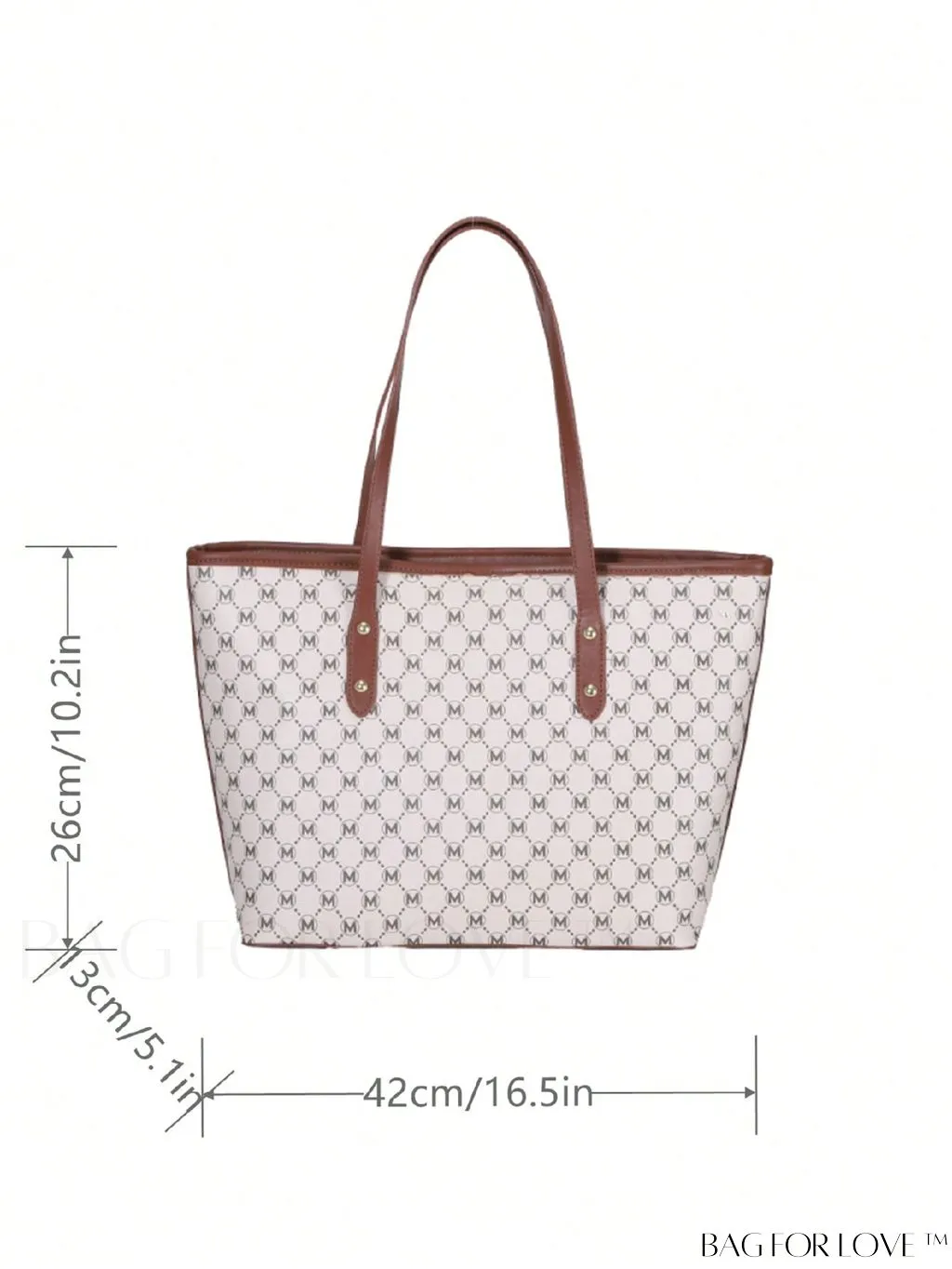 BagForLove - Large Capacity Elegant Geometric Pattern Shoulder Tote Bag with Stylish Design