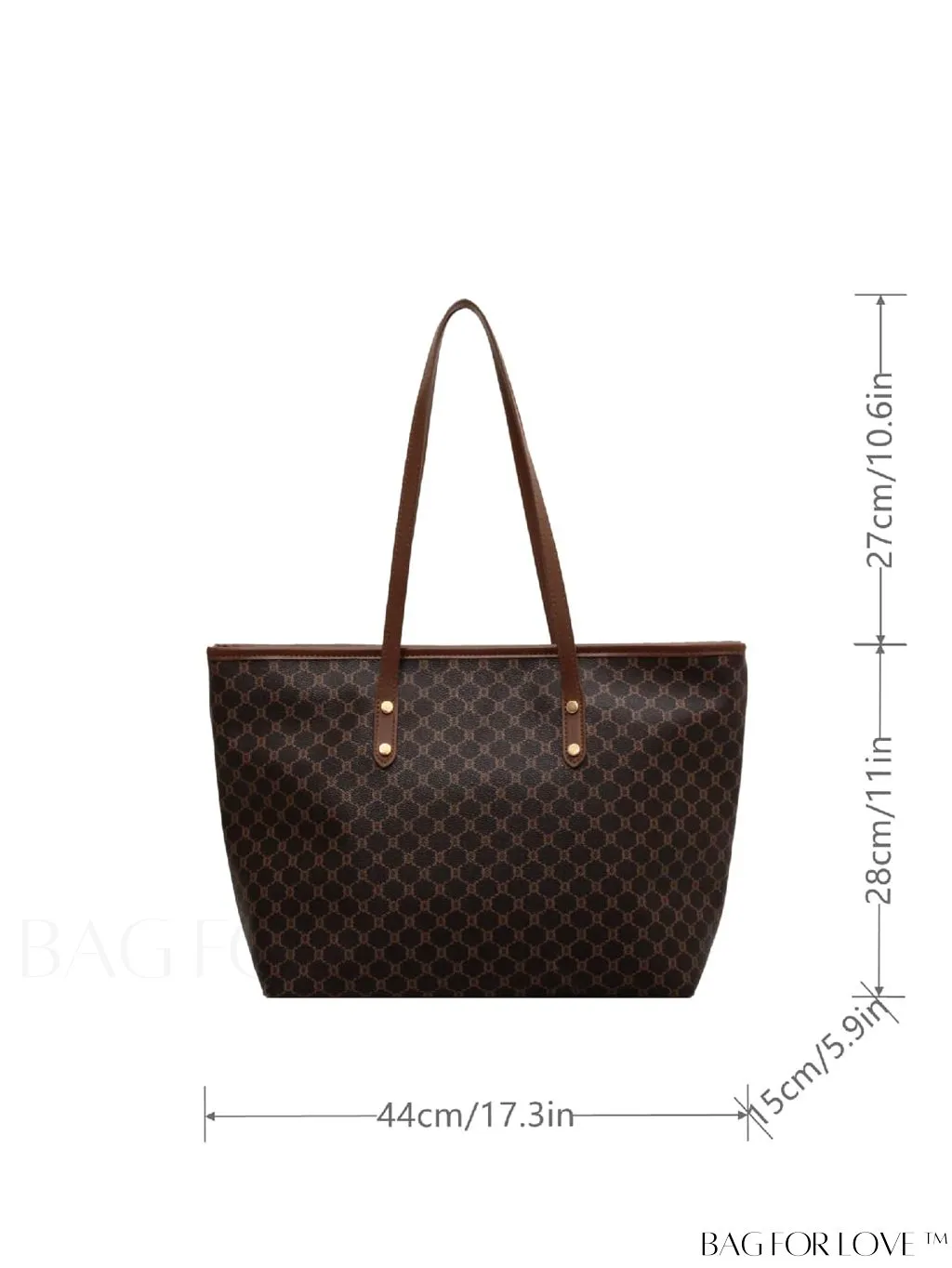 BagForLove - Large Capacity Elegant Geometric Pattern Shoulder Tote Bag with Stylish Design