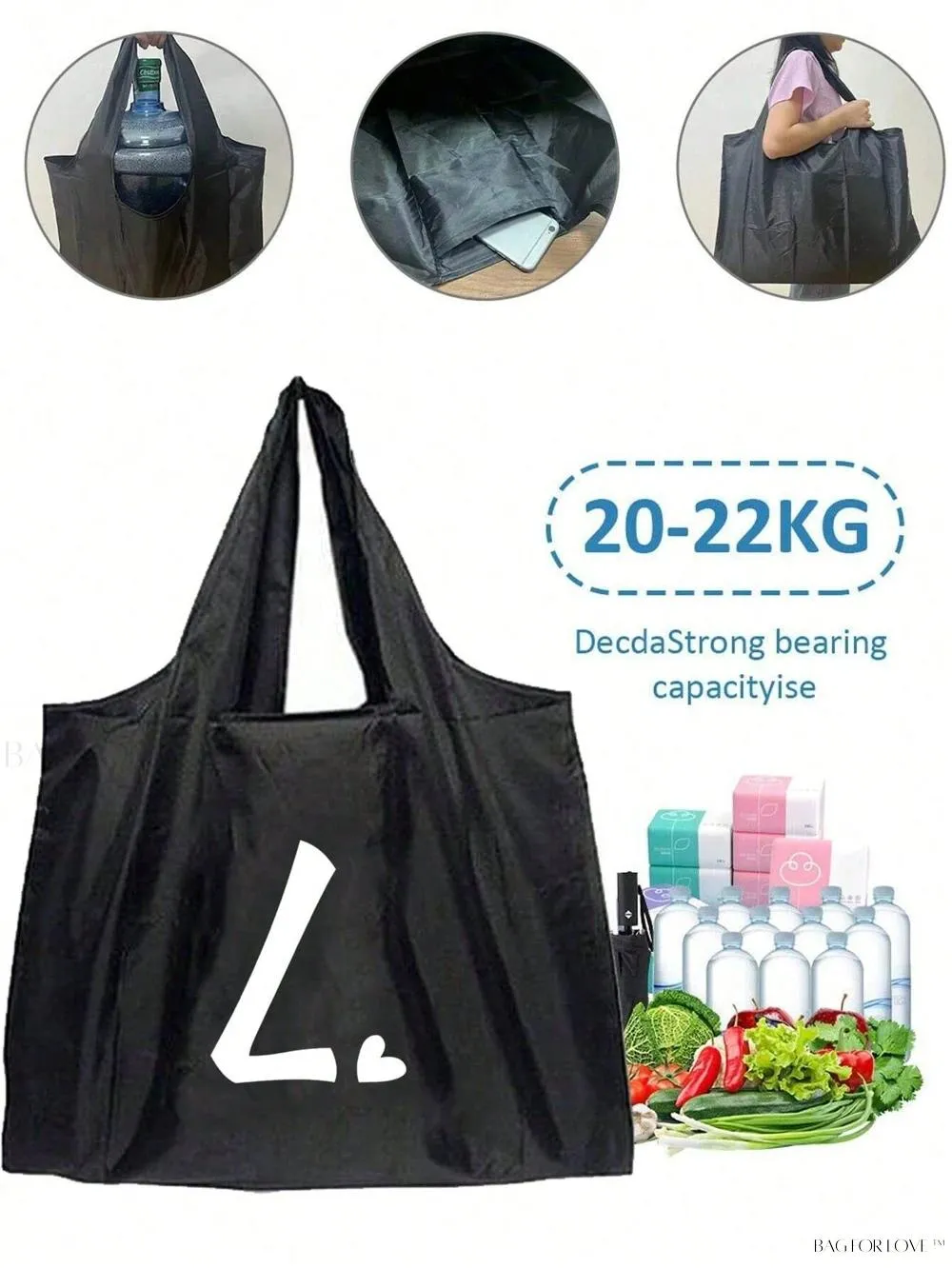 BagForLove - Large Capacity Reusable Storage Bag with Personalized Touch