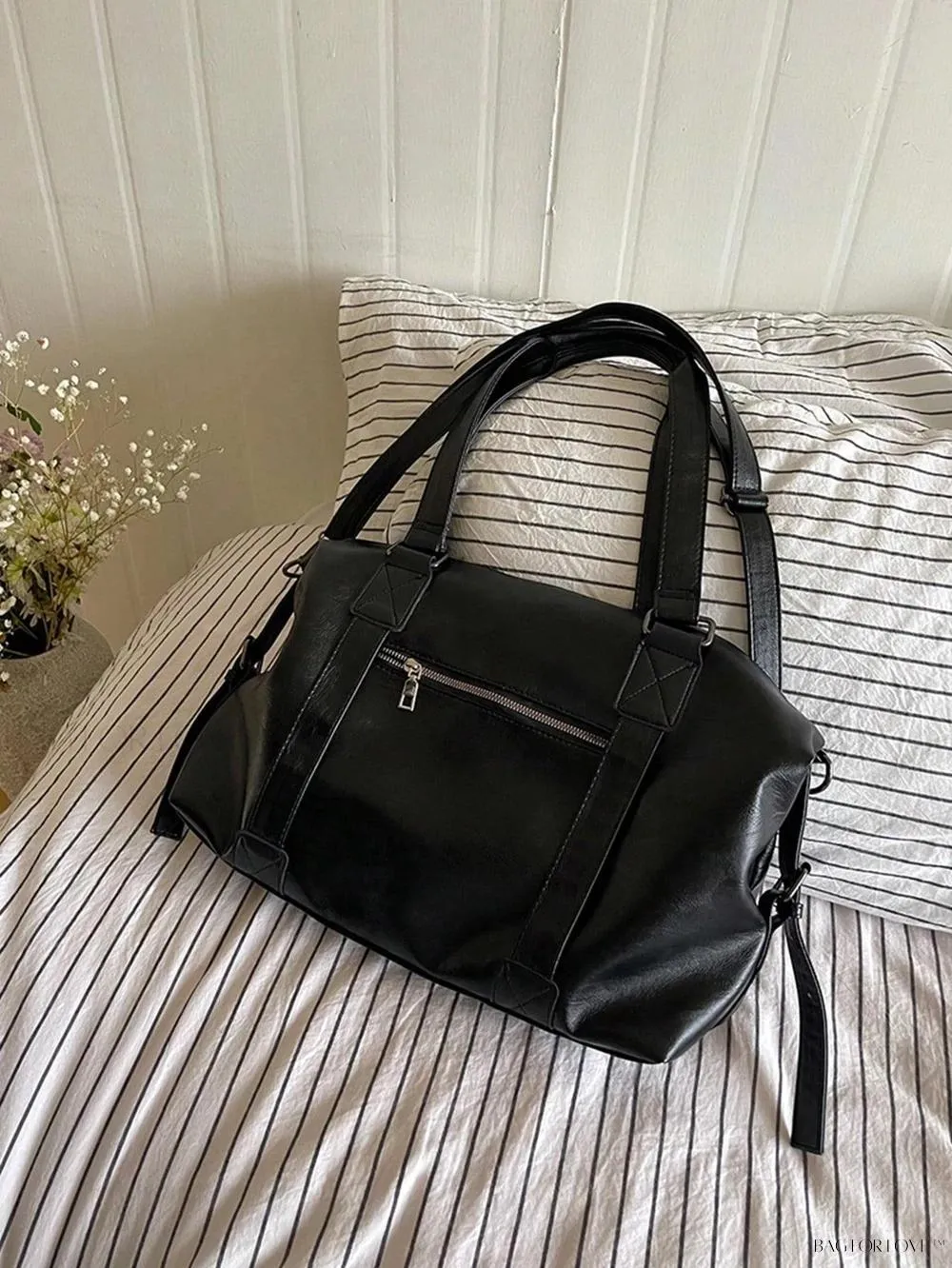 BagForLove - Solid Color Large Capacity Shoulder Tote for Her