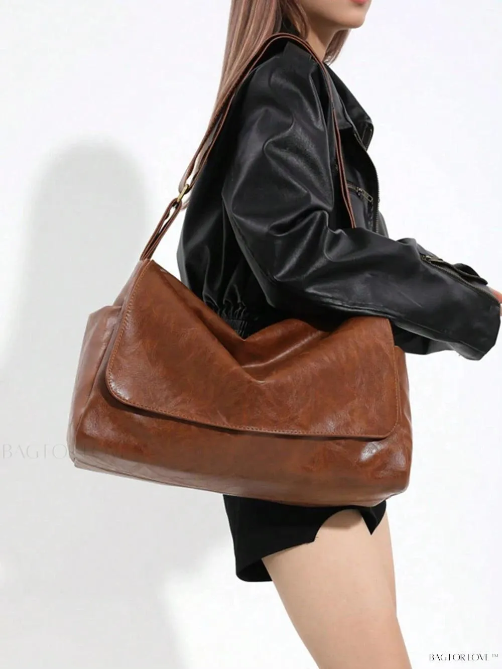 BagForLove - Solid Color Large Capacity Shoulder Tote for Her