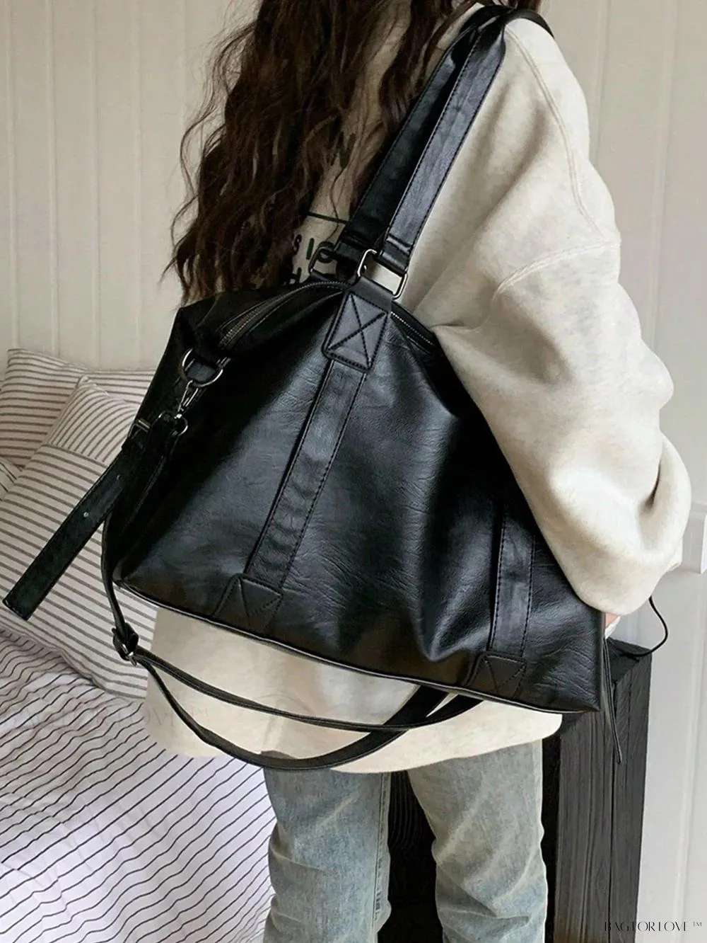 BagForLove - Solid Color Large Capacity Shoulder Tote for Her