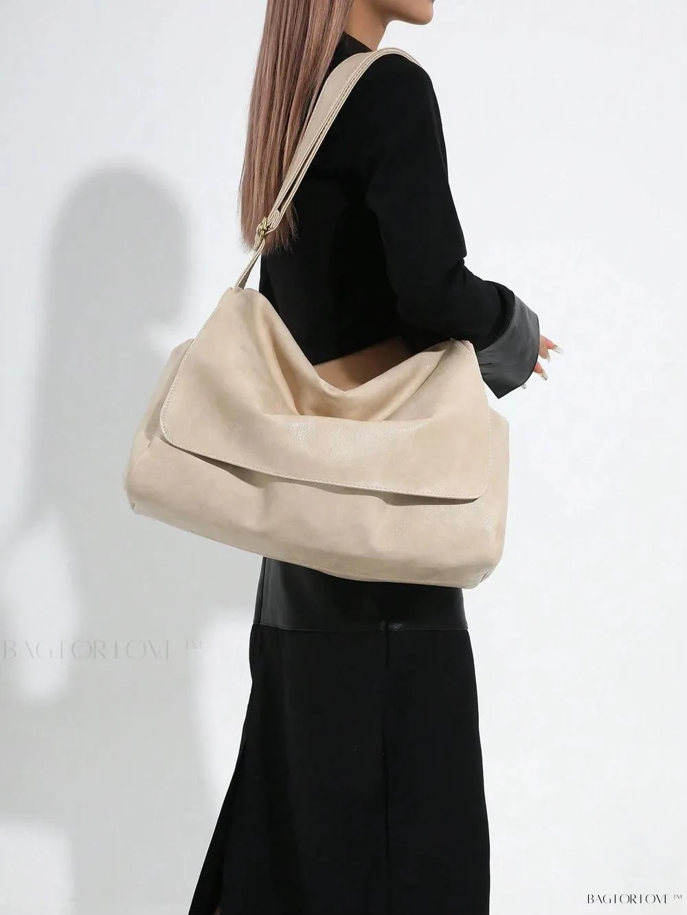 BagForLove - Solid Color Large Capacity Shoulder Tote for Her