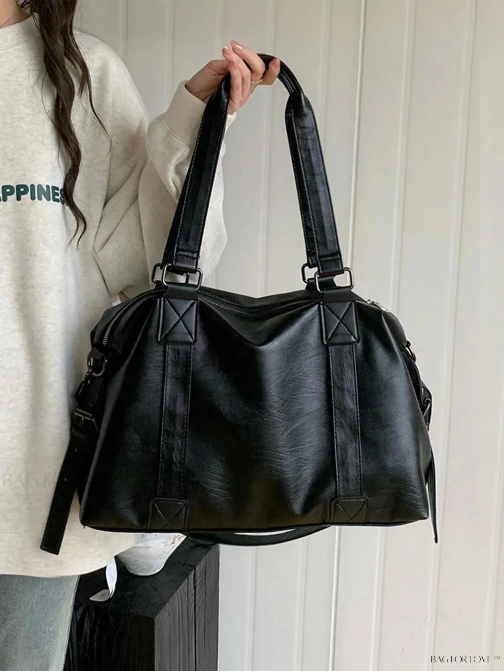 BagForLove - Solid Color Large Capacity Shoulder Tote for Her