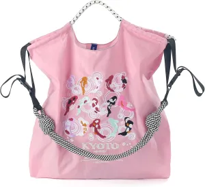 Ball&Chain Tote Bag With Embroidery Koi Fish，Personalized Present Bag Everything Tote Bag with Compartments