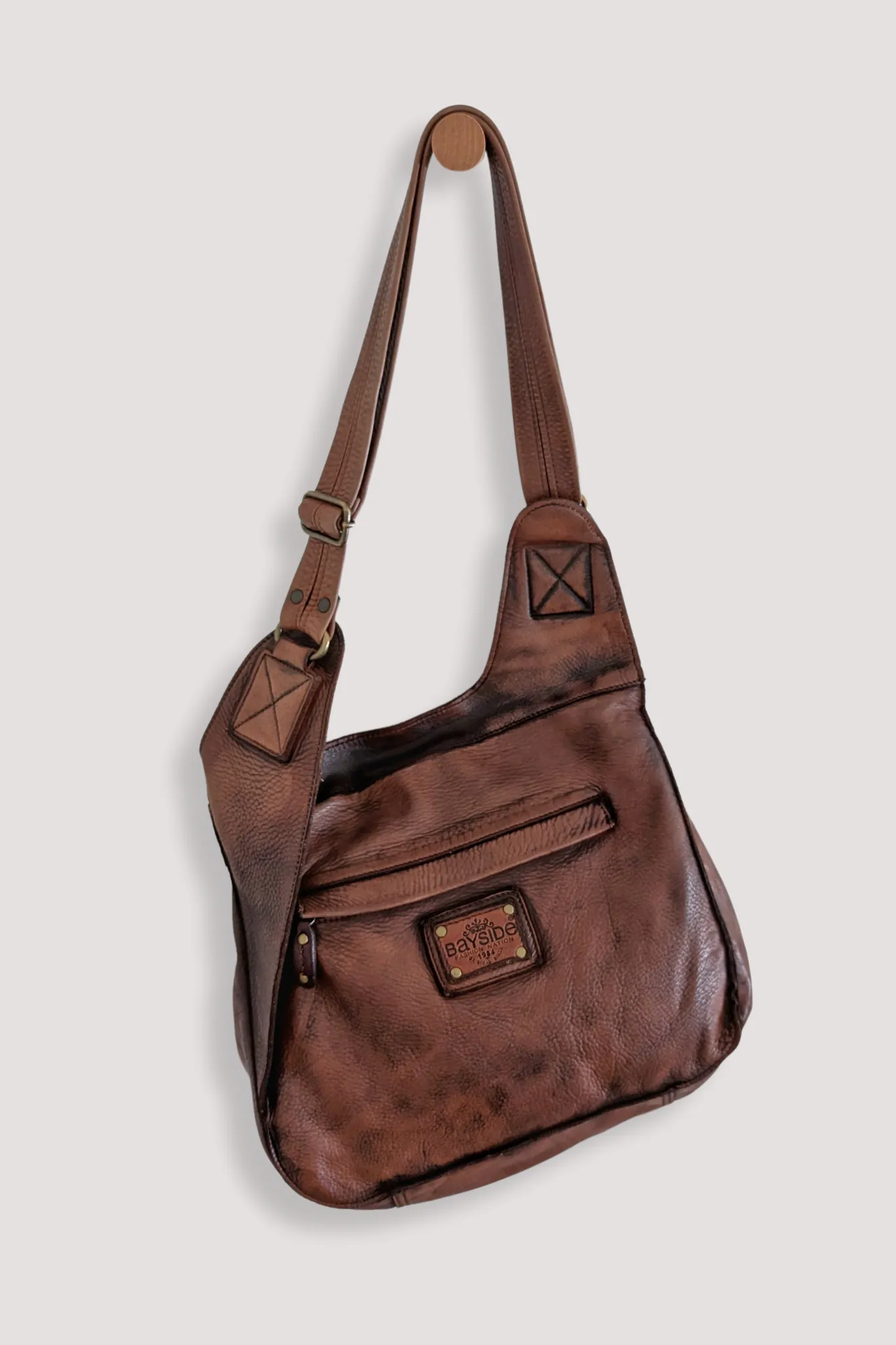 BAYSIDE84 Crossbody Saddle Bag - Cigar Brown
