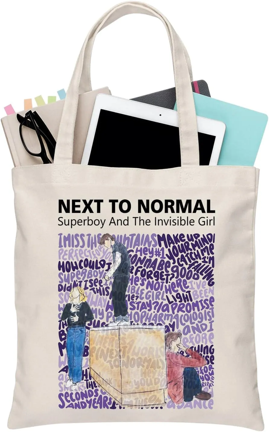 BDPWSS Musical Theatre Tote Bag Musical Merchandise Musical Lover Gift Next to Normal And The Invisible Gift