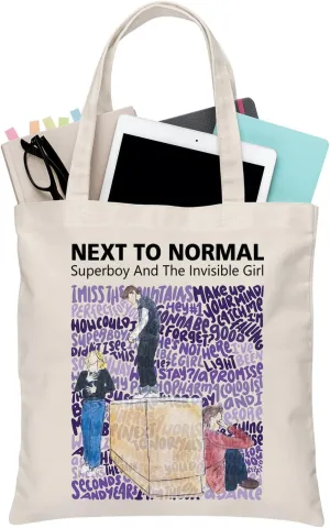 BDPWSS Musical Theatre Tote Bag Musical Merchandise Musical Lover Gift Next to Normal And The Invisible Gift