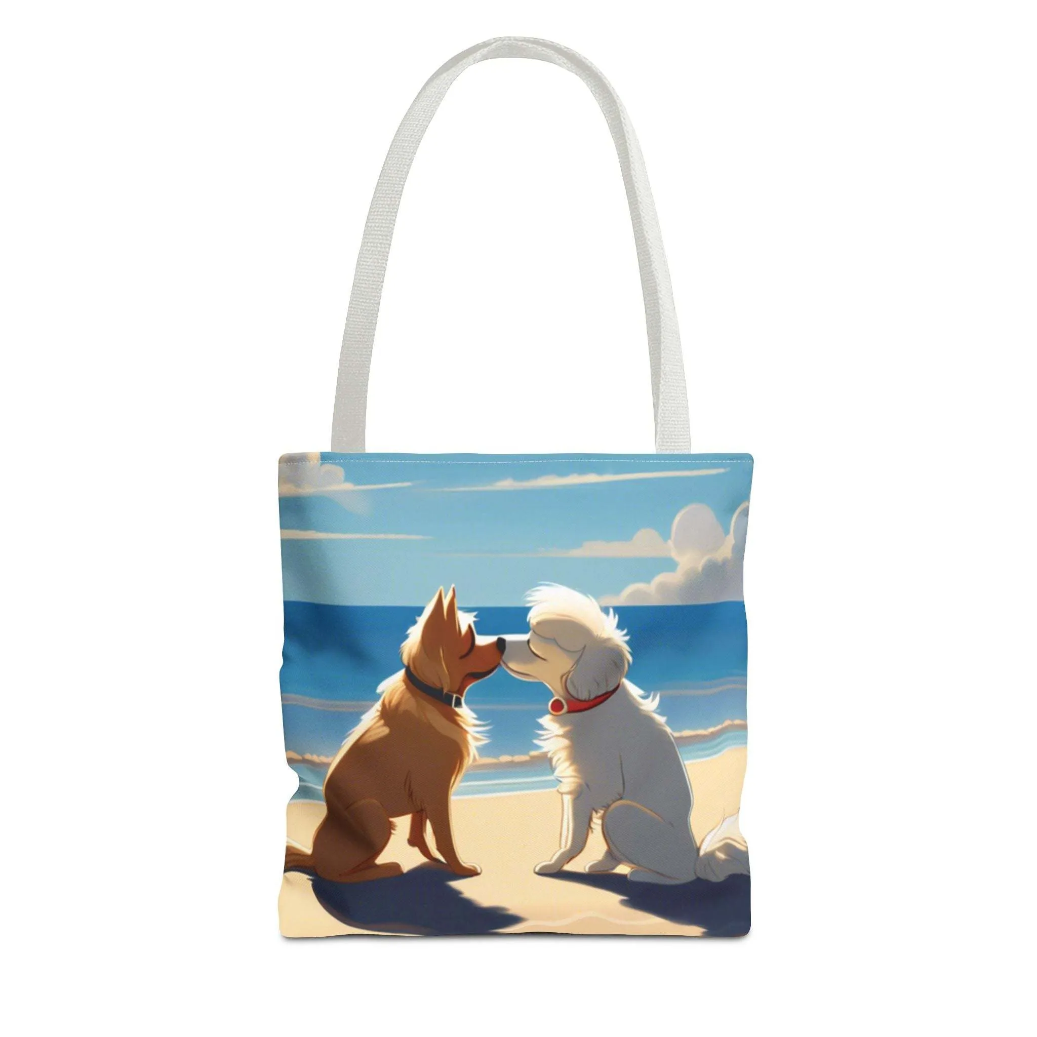 Beachy Tote Bags - Stylish and Durable Pups on The Beach