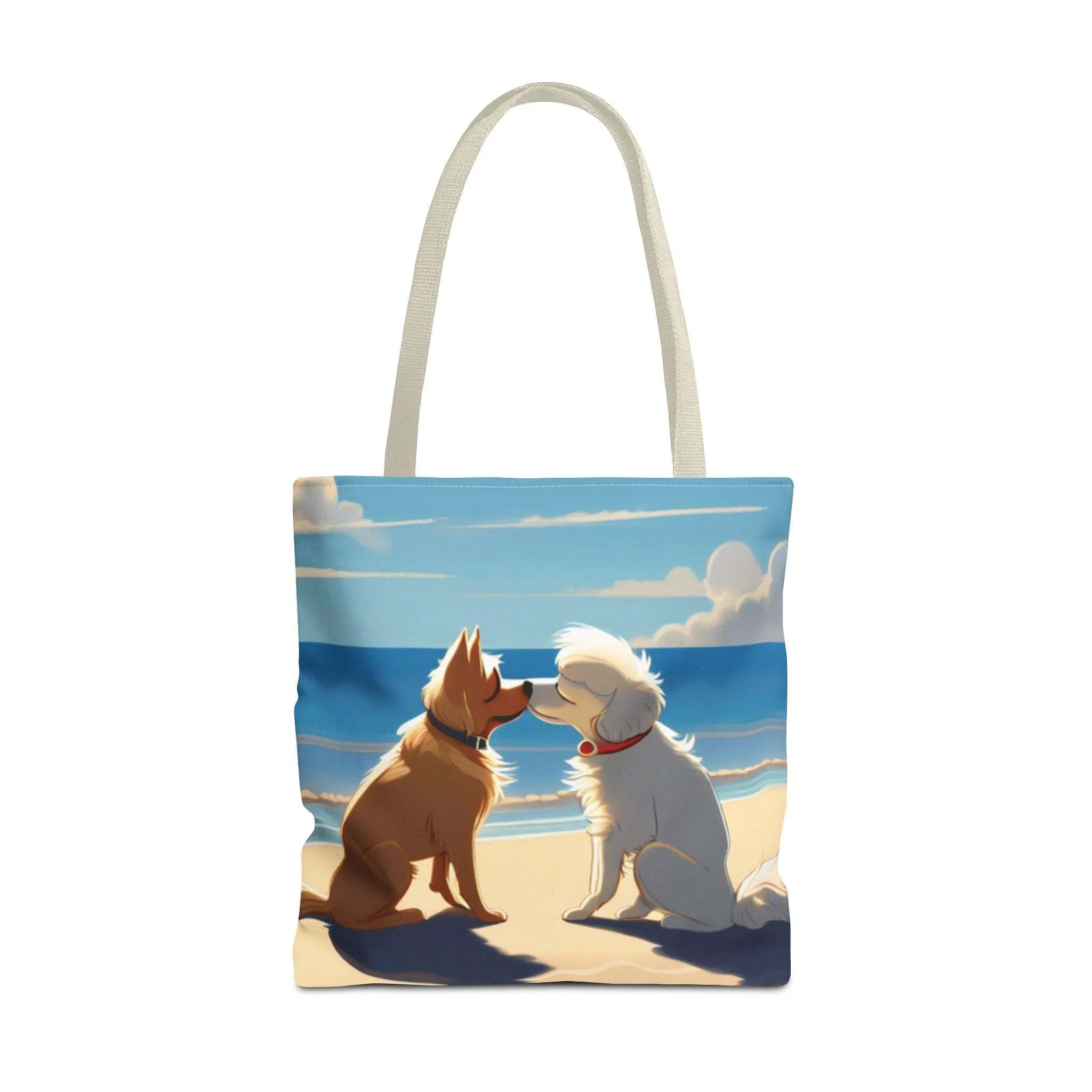 Beachy Tote Bags - Stylish and Durable Pups on The Beach