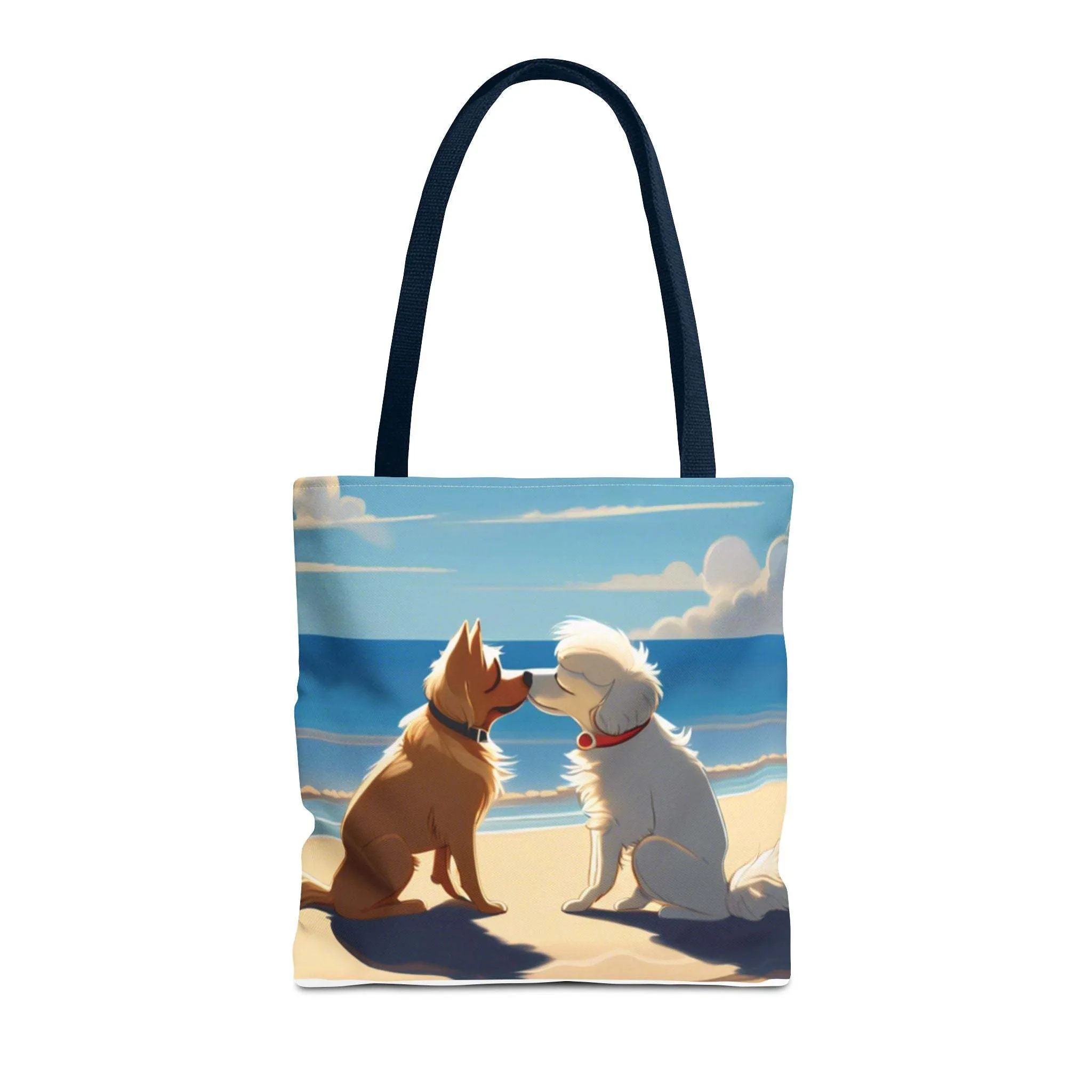 Beachy Tote Bags - Stylish and Durable Pups on The Beach