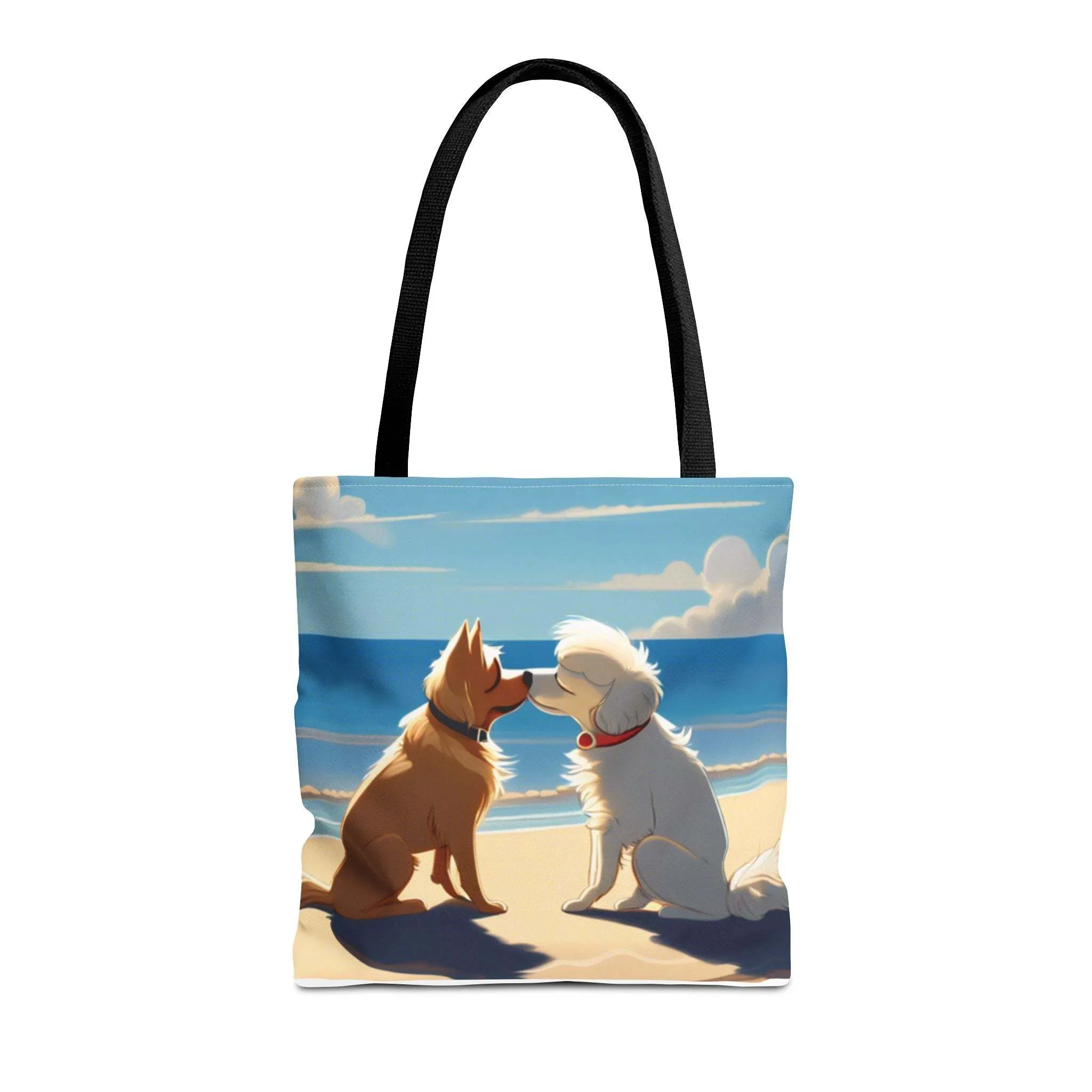 Beachy Tote Bags - Stylish and Durable Pups on The Beach