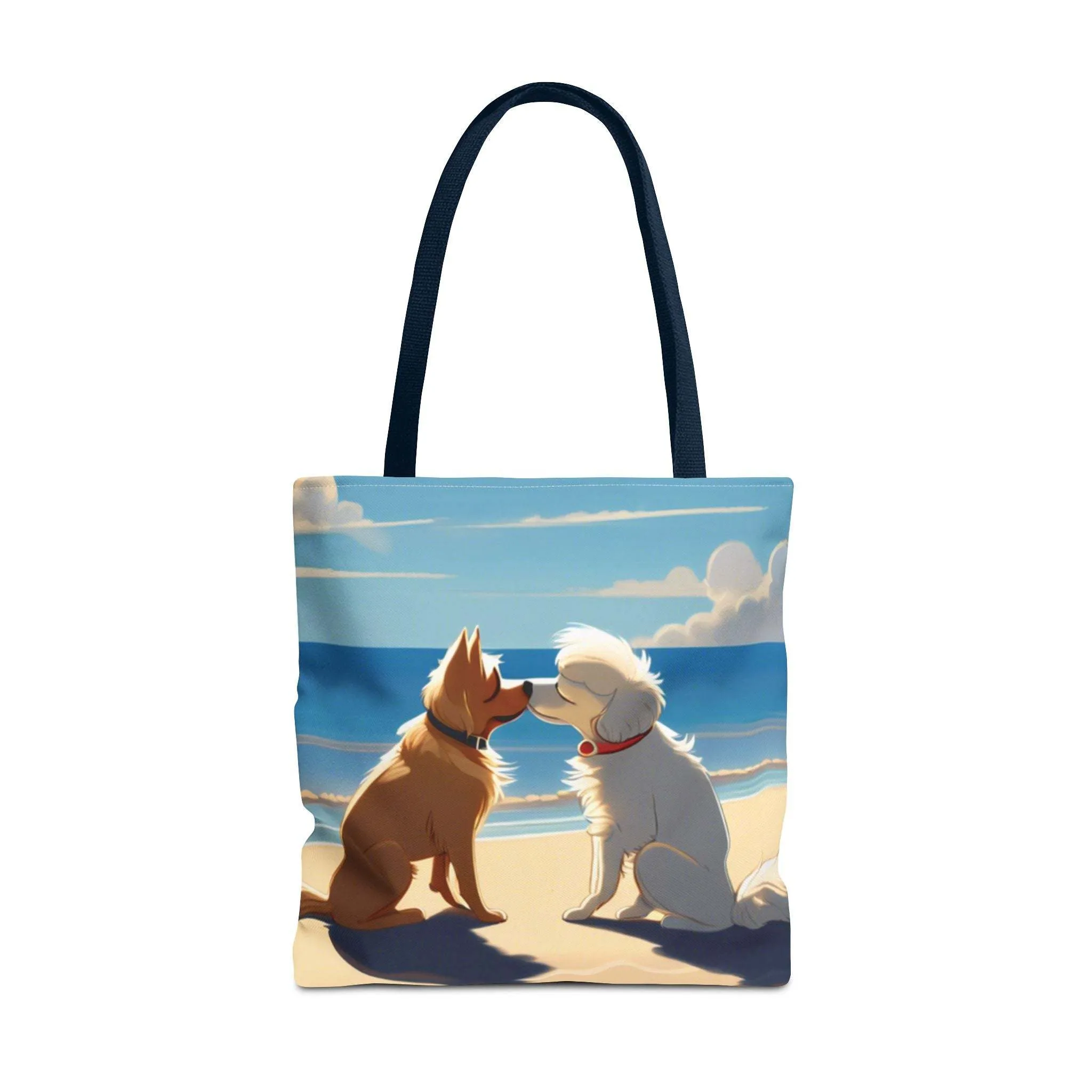 Beachy Tote Bags - Stylish and Durable Pups on The Beach